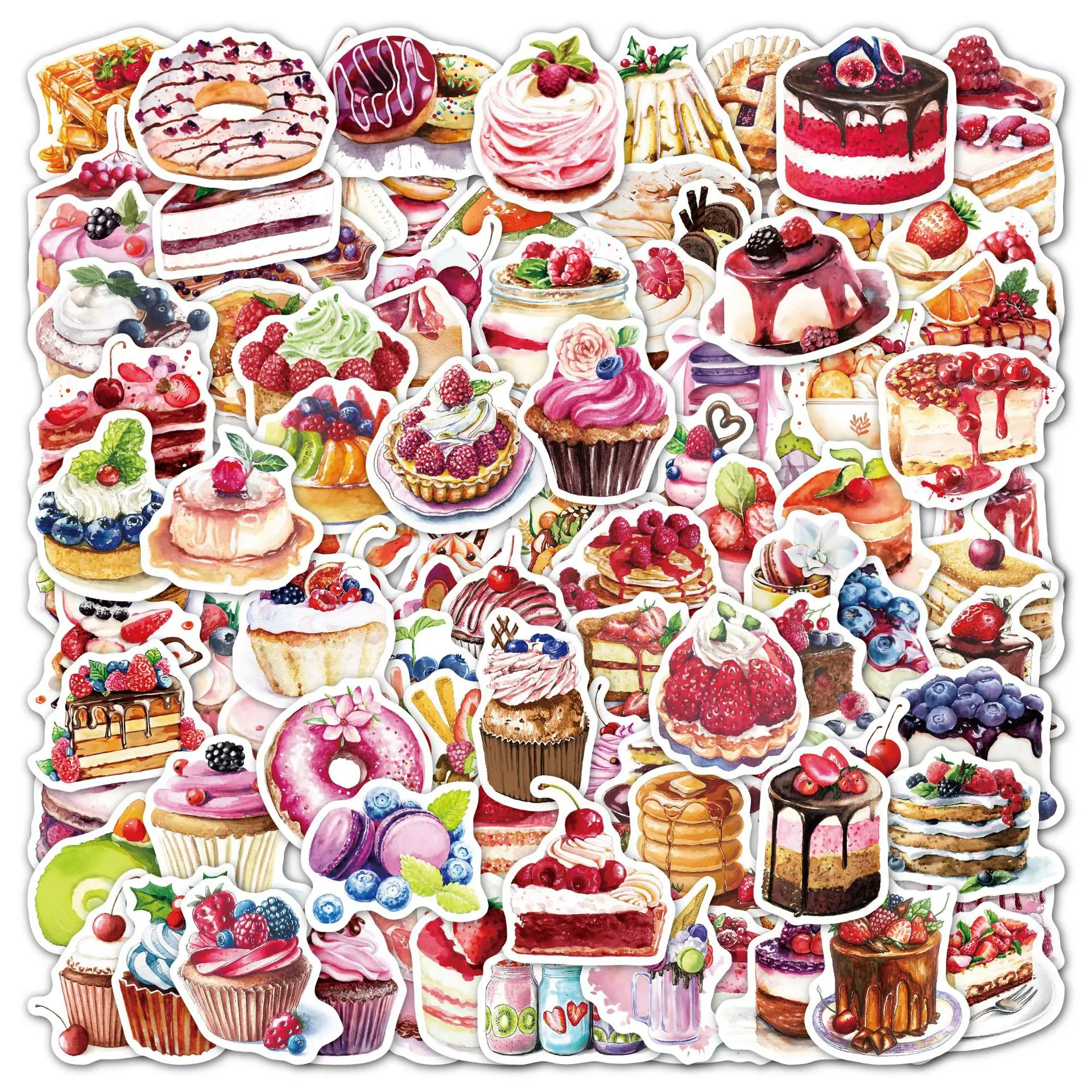 100PCS Cakes Ice Cream Food Stickers Graffiti Stickers Luggage Notebook Skateboard Car Decoration Waterproof Vinyl Stickers
100PCS Cakes Ice Cream Food Stickers Graffiti Stickers Luggage Notebook Skateboard Car Decoration Waterproof Vinyl Stickers