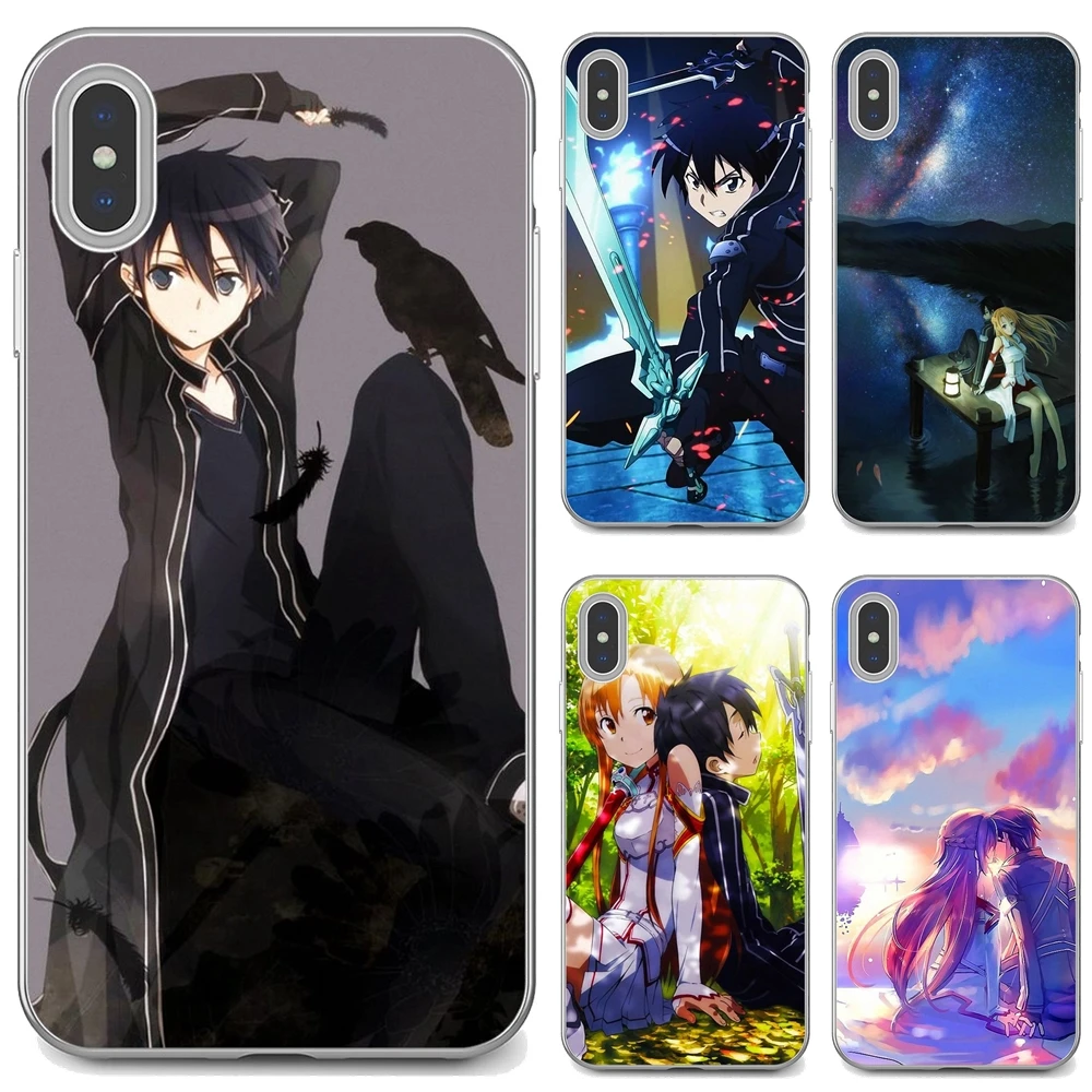 Мягкий чехол Kirito Sword Art Online SAO Япония для Huawei Nova 2 2i 3 3i Y3 Y5 Y6 Y7 Y9 Prime 2015 2016 2017 2018