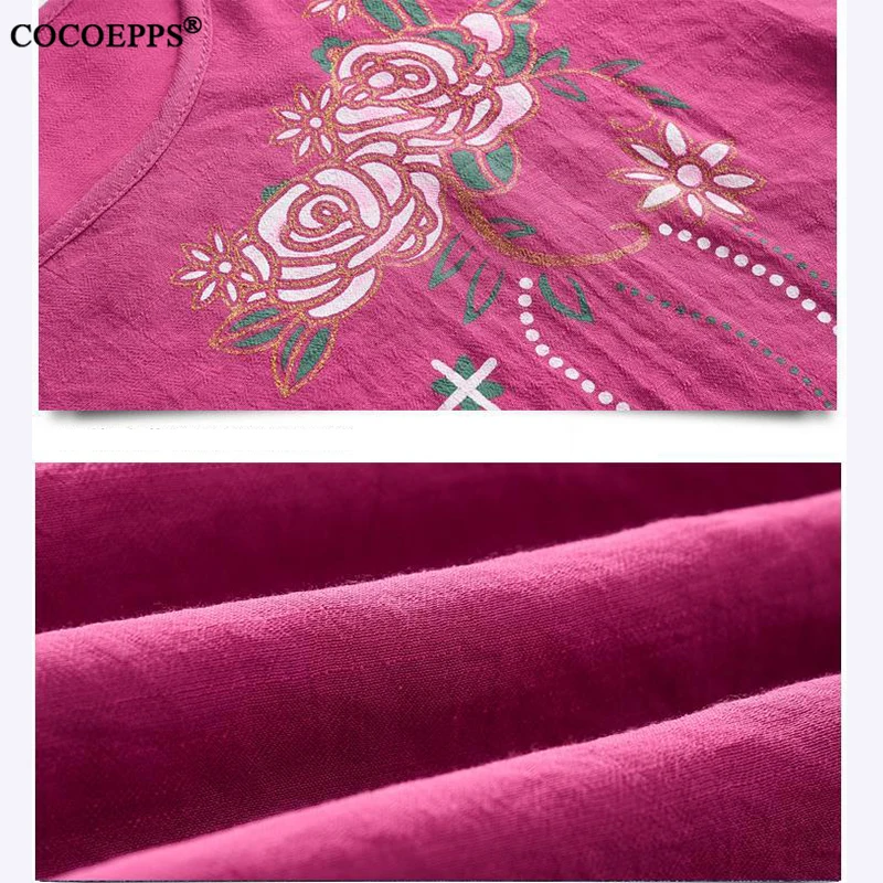 COCOEPPS 4XL Summer Plus Size Cotton Linen 2 Piece Set Women Casual T-Shirt Nine Pant Suits Large Size Loose Print Two Piece Set
COCOEPPS 4XL Summer Plus Size Cotton Linen 2 Piece Set Women Casual T-Shirt Nine Pant Suits Large Size Loose Print Two Piece Set