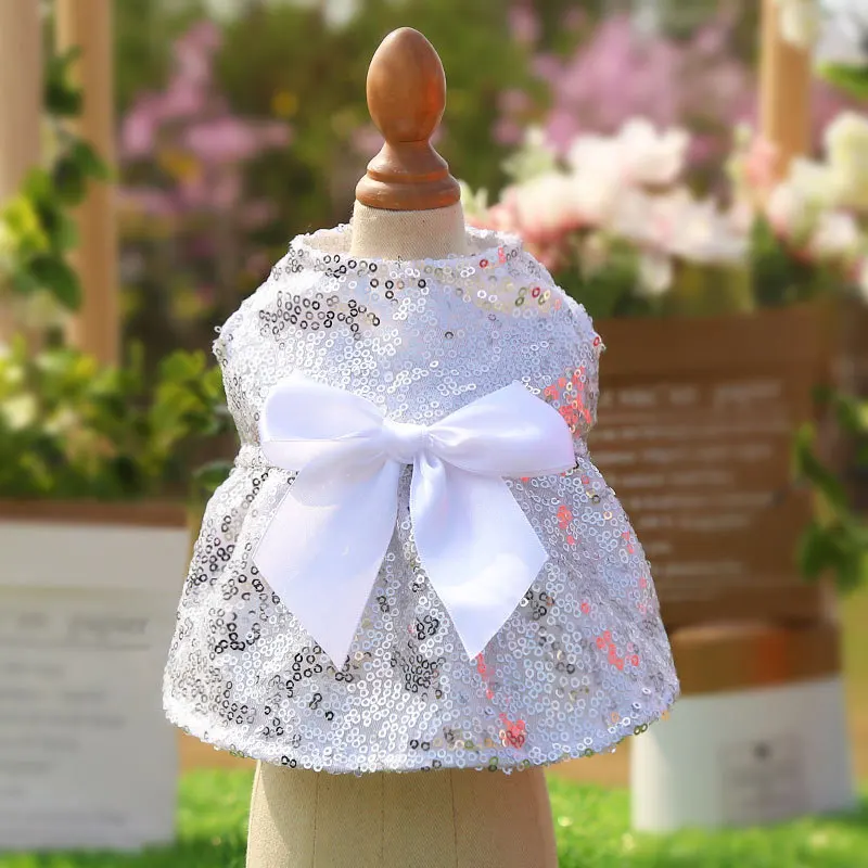 Luxury Sequin Dog Dress Bowknot Wedding Skirts for Dogs Spring Summer Puppy Pet Two-legged Princess Dresses White Girl Ropa Para
Luxury Sequin Dog Dress Bowknot Wedding Skirts for Dogs Spring Summer Puppy Pet Two-legged Princess Dresses White Girl Ropa Para