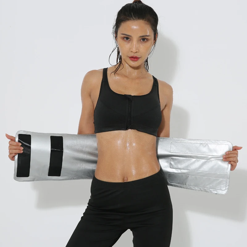 

Waist Trimmer Belt Sauna Sweat Wrap Tummy Toner Back Lumbar Support Slimming Body Shaper For Women Sports Running Fitness Gym