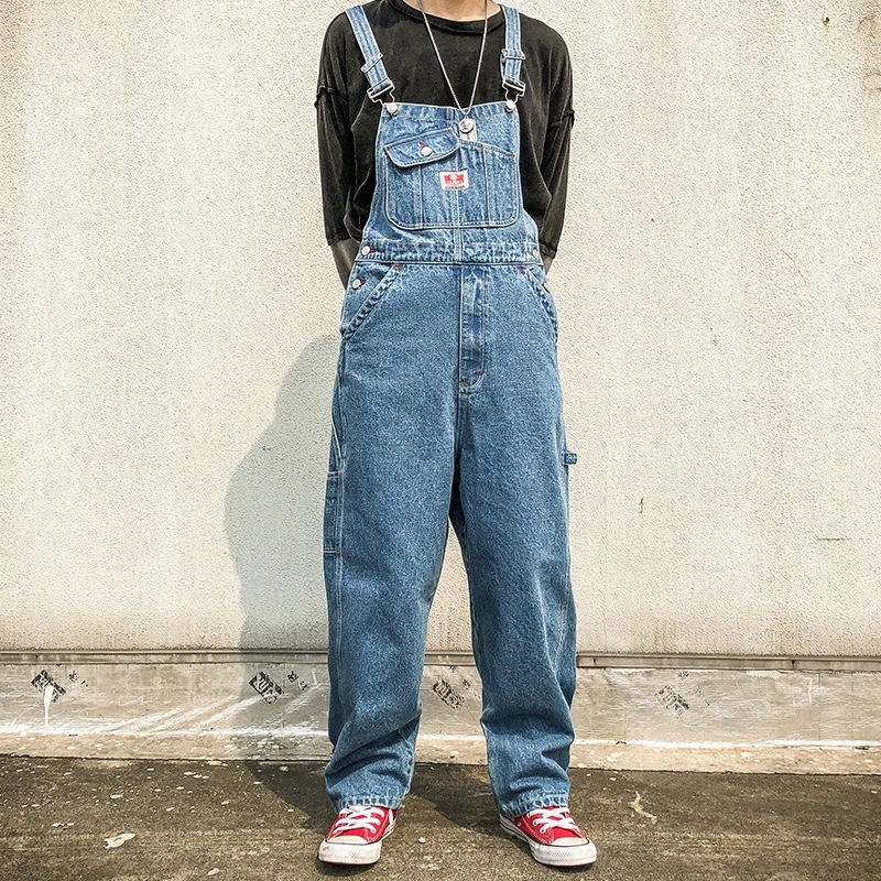Backpack jeans fashion brand loose one piece wide leg pants men's Korean straight tube daddy suspender pants
Backpack jeans fashion brand loose one piece wide leg pants men's Korean straight tube daddy suspender pants