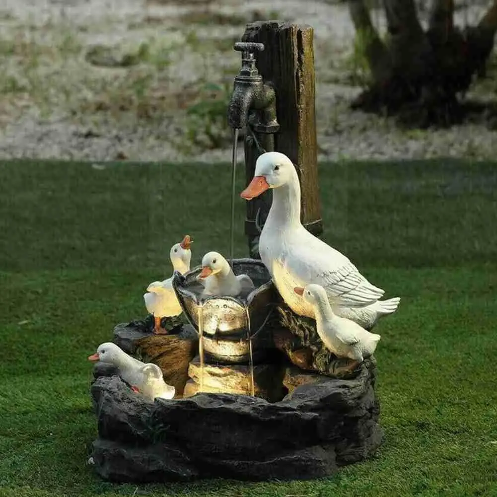 1 Piece Of Duck Fountain Decoration Luminous Lamp Garden Animal Resin Model Statue Crafts Retro Duck Q6T5
1 Piece Of Duck Fountain Decoration Luminous Lamp Garden Animal Resin Model Statue Crafts Retro Duck Q6T5