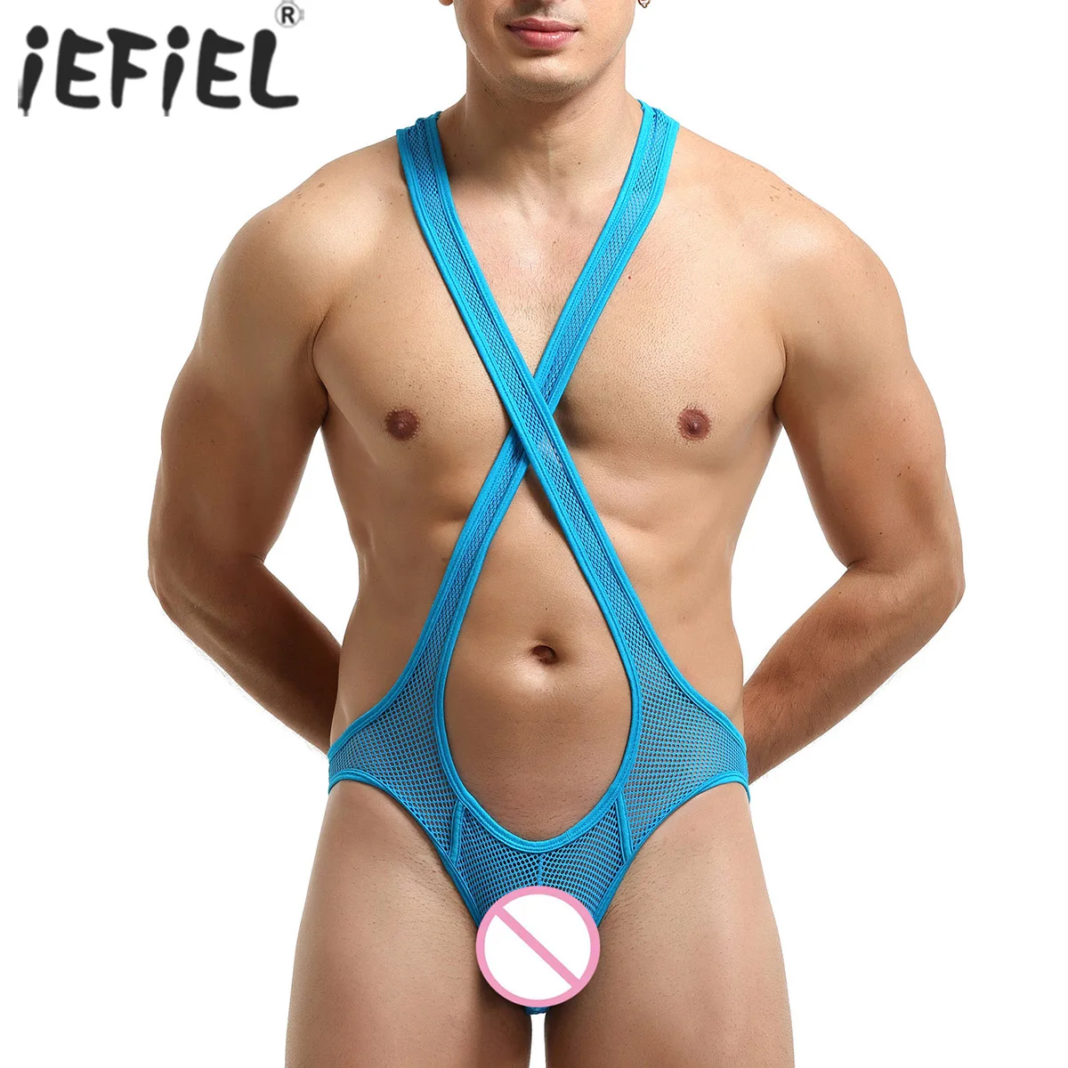 Men See-through Fishnet Bulge Pouch Jockstrap G-string Crisscross Front Hallow Out Bodycon Underwear Wrestling Singlet Bodysuit
Men See-through Fishnet Bulge Pouch Jockstrap G-string Crisscross Front Hallow Out Bodycon Underwear Wrestling Singlet Bodysuit