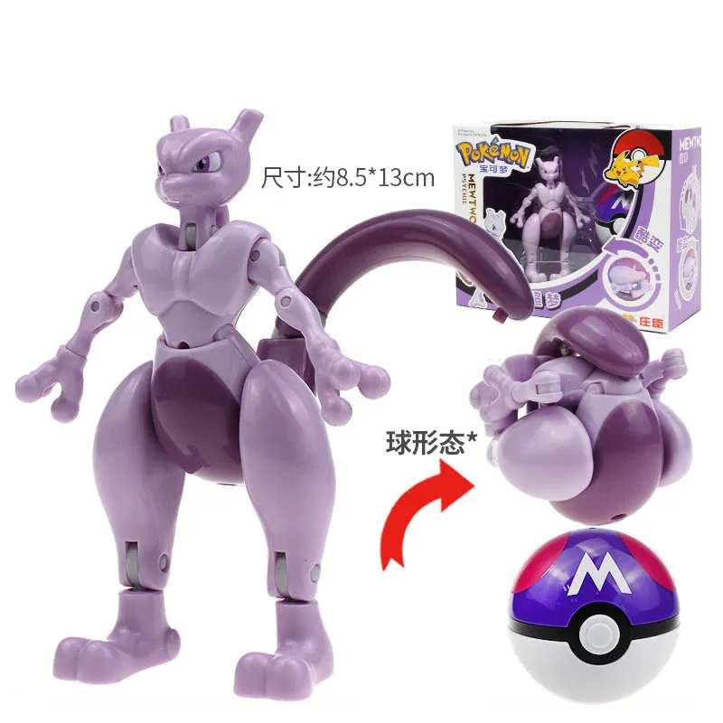 Экшн фигурки из аниме покебол Takara Tomy игрушки трансформеры куклы Mewtwo Пикачу