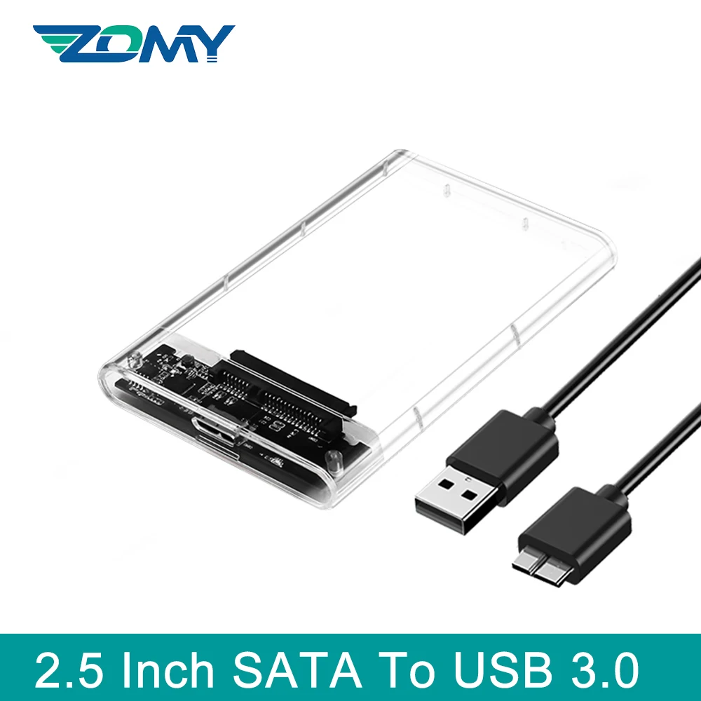 Zomy 2.5'' HDD Enclosure To SATA USB 3.0/3.1External Portable Ssd Case Hard Disk Drive Box Adapter Hd Externo Transparent Case
Zomy 2.5'' HDD Enclosure To SATA USB 3.0/3.1External Portable Ssd Case Hard Disk Drive Box Adapter Hd Externo Transparent Case