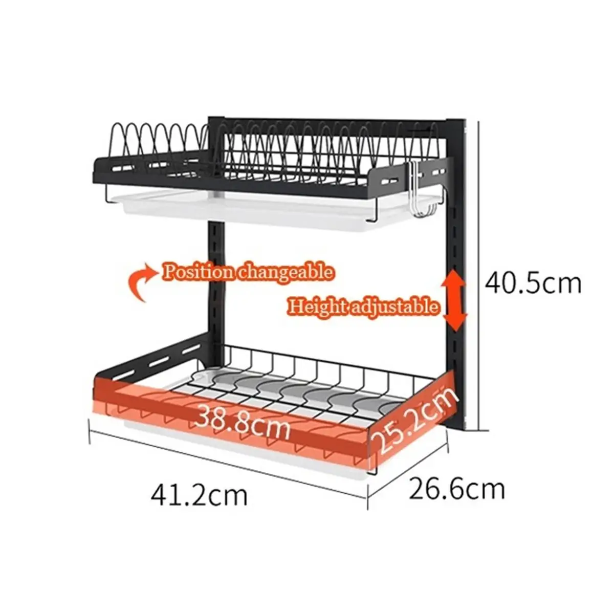 NEW 2/3 Tier Stainless Steel Rack Wall Dish Bowl Dry Shelf Cutlery Plate Holder 304 Stainless Steel Wall-Mounted Kitchen Storage
NEW 2/3 Tier Stainless Steel Rack Wall Dish Bowl Dry Shelf Cutlery Plate Holder 304 Stainless Steel Wall-Mounted Kitchen Storage