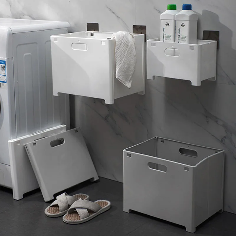 2PCS/Lot Folding laundry basket household bathroom wall-mounted punch-free plastic dirty clothes storage basket
2PCS/Lot Folding laundry basket household bathroom wall-mounted punch-free plastic dirty clothes storage basket