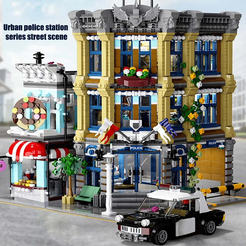 Police Station Building Blocks City Street View Small Particles Children's Puzzle Assembling Construction Toys Model for Kids
Police Station Building Blocks City Street View Small Particles Children's Puzzle Assembling Construction Toys Model for Kids