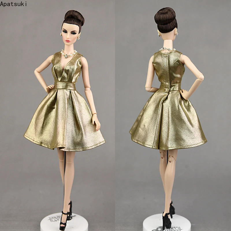 Golden Classical Leather Doll Dress For Barbie Clothes Outfits Party Gown For Barbie Dollhouse 1/6 Dolls Accessories Kid Toys
Golden Classical Leather Doll Dress For Barbie Clothes Outfits Party Gown For Barbie Dollhouse 1/6 Dolls Accessories Kid Toys