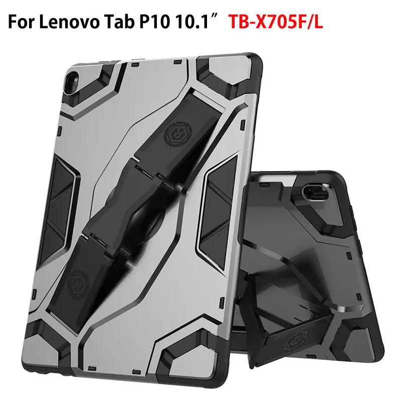 Эскорт чехол для Lenovo Tab P10 TB-X705L TB-X705F 10 1 "чехол Funda Hybrid Rugged DurableTablet Hand strap Stand Shell Capa