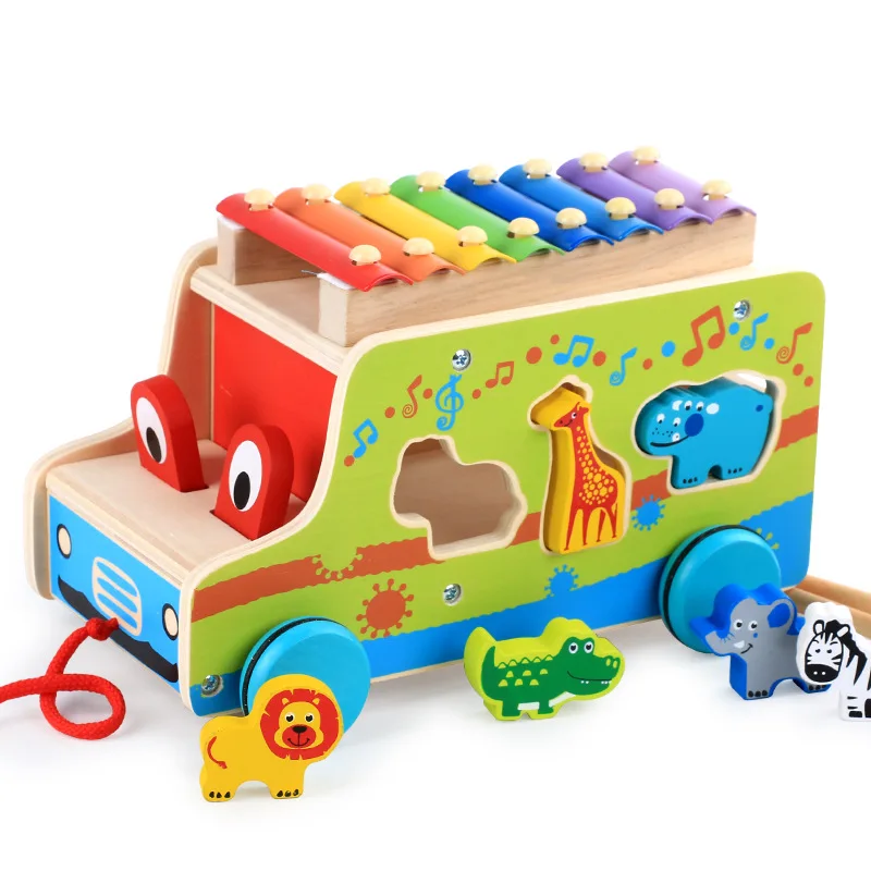 Cartoon Wooden Xylophone 8-Note Toy Musical Instrument Trailer Car Shape Animal Puzzle Toys For Children Learning Music Toy
Cartoon Wooden Xylophone 8-Note Toy Musical Instrument Trailer Car Shape Animal Puzzle Toys For Children Learning Music Toy