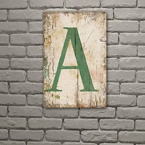 Zclenergy Signs Vintage tin Sign Letter A,8 X 12 Inch,Hanging 26 Letters Metal Alphabet for Home, Bedroom, Bar, Wall Decor
Zclenergy Signs Vintage tin Sign Letter A,8 X 12 Inch,Hanging 26 Letters Metal Alphabet for Home, Bedroom, Bar, Wall Decor