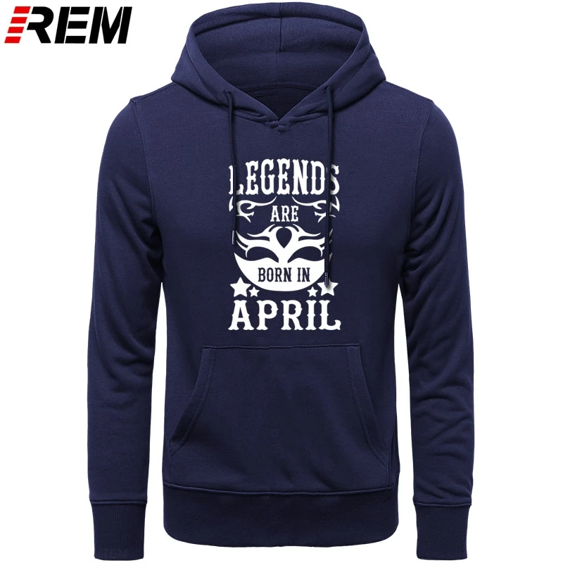 

Мужская толстовка с капюшоном REM Legends Are Born In April, хлопковая кофта с рукавами реглан, цвет в ассортименте