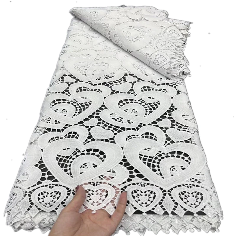 Белый африканский гипюр, кружевная ткань 2021, высококачественное кружево, новейшая зеленая французская кружевная ткань для свадьбы 
Белый африканский гипюр, кружевная ткань 2021, высококачественное кружево, новейшая зеленая французская кружевная ткань для свадьбы