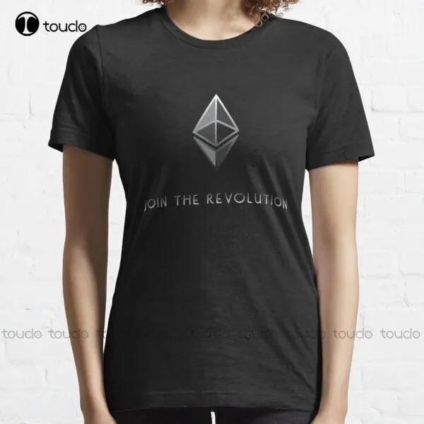 

Join The Revolution With Ethereum T-Shirt Custom Aldult Teen Unisex Digital Printing Tee Shirt Fashion Funny New Xs-5Xl