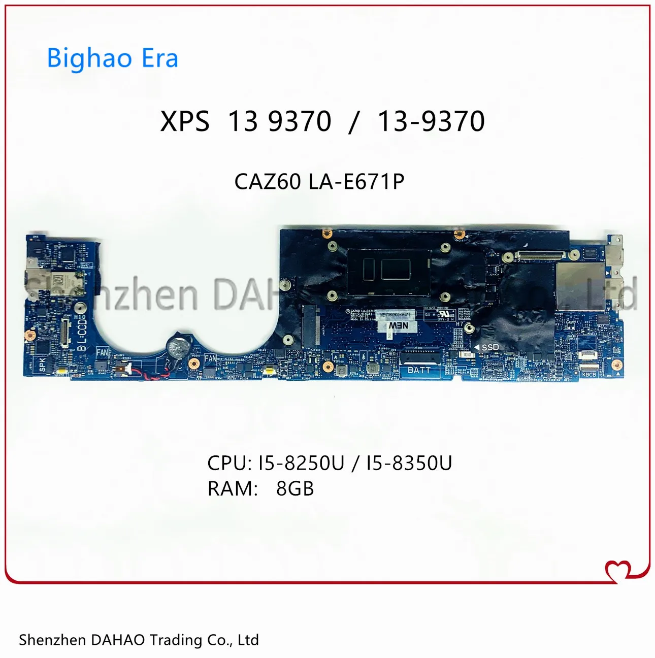 CN-0YPVJW 0YPVJW 0FP2D4 For DELL XPS 13 9370 Laptop Motherboard CAZ60 LA-E671P Mainboard With i5-8250U 8GB-RAM 100% Fully Tested
CN-0YPVJW 0YPVJW 0FP2D4 For DELL XPS 13 9370 Laptop Motherboard CAZ60 LA-E671P Mainboard With i5-8250U 8GB-RAM 100% Fully Tested