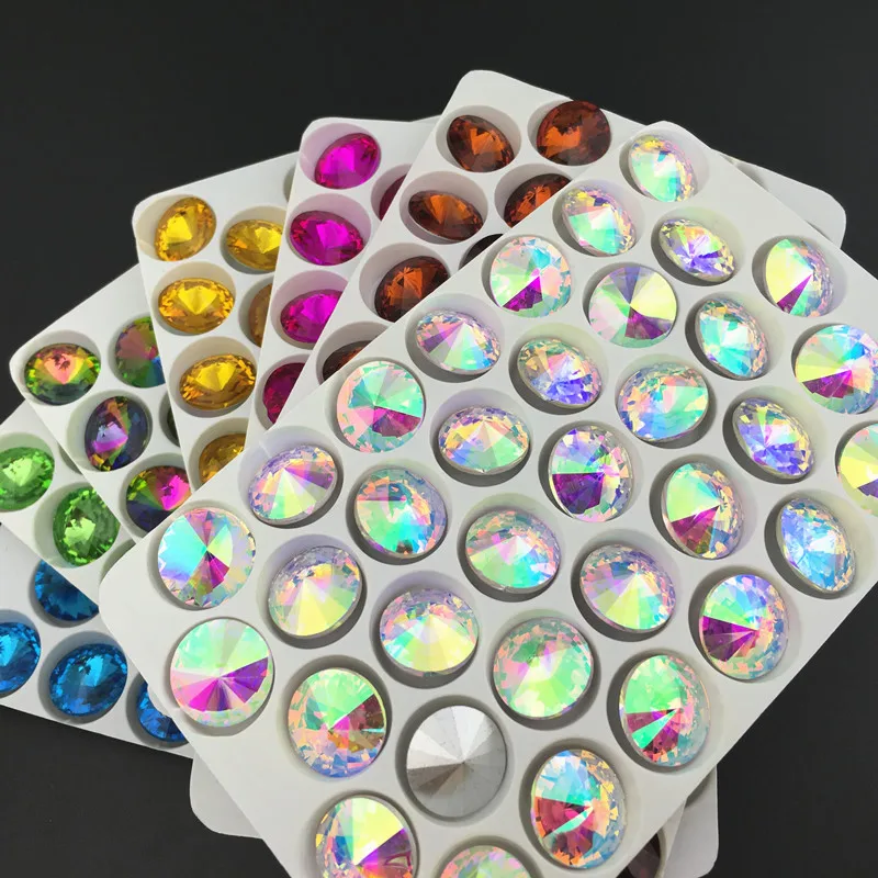 Glass Crystal Rivoli Loose Round Rhinestone Pointback Fancy Stone Beads Jewelry 6mm8mm10mm12mm14mm16mm18mm
Glass Crystal Rivoli Loose Round Rhinestone Pointback Fancy Stone Beads Jewelry 6mm8mm10mm12mm14mm16mm18mm