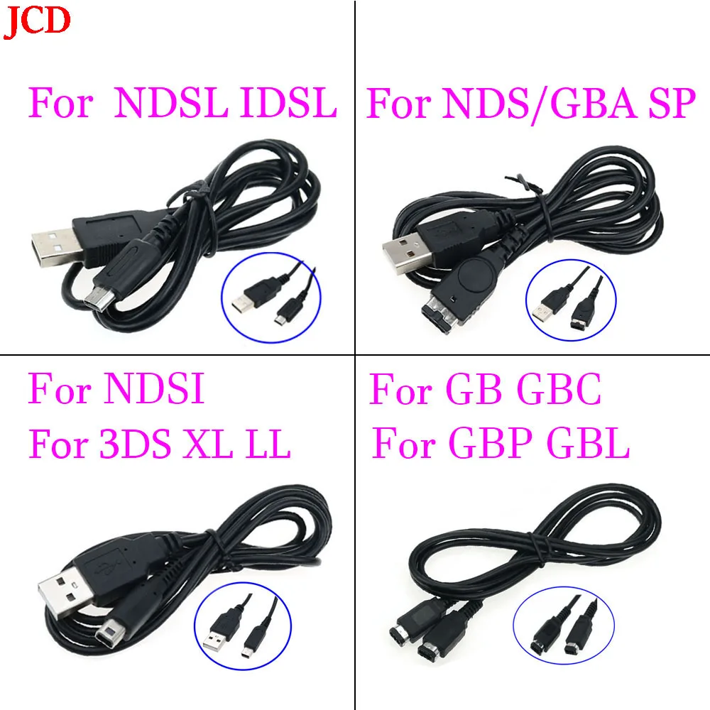 

JCD 1pcs USB Data Charger Charging Power Cable Cord For Nintend DS Lite DSL NDSL For NDSi 3DS New 3DS XL LL NDS GBA SP GB GBC