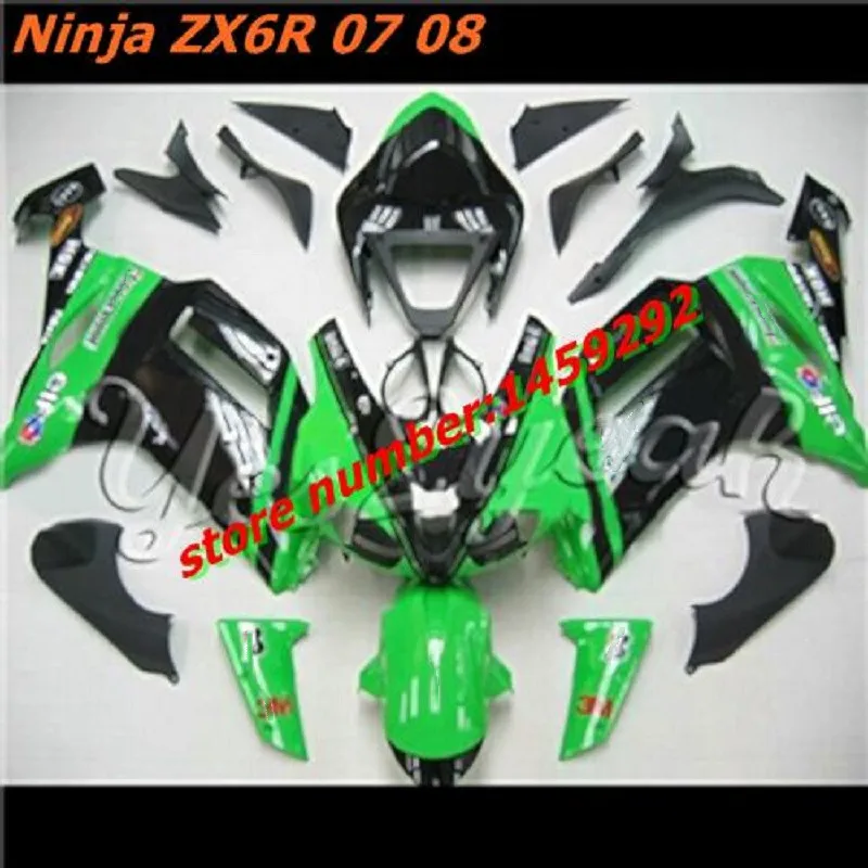 New Style ABS Motorcycle Fairings Kit Fit green black for kawasaki Ninja ZX6R 636 2007 2008 07 08 6R ZX-6R Bodywork custom cool
New Style ABS Motorcycle Fairings Kit Fit green black for kawasaki Ninja ZX6R 636 2007 2008 07 08 6R ZX-6R Bodywork custom cool