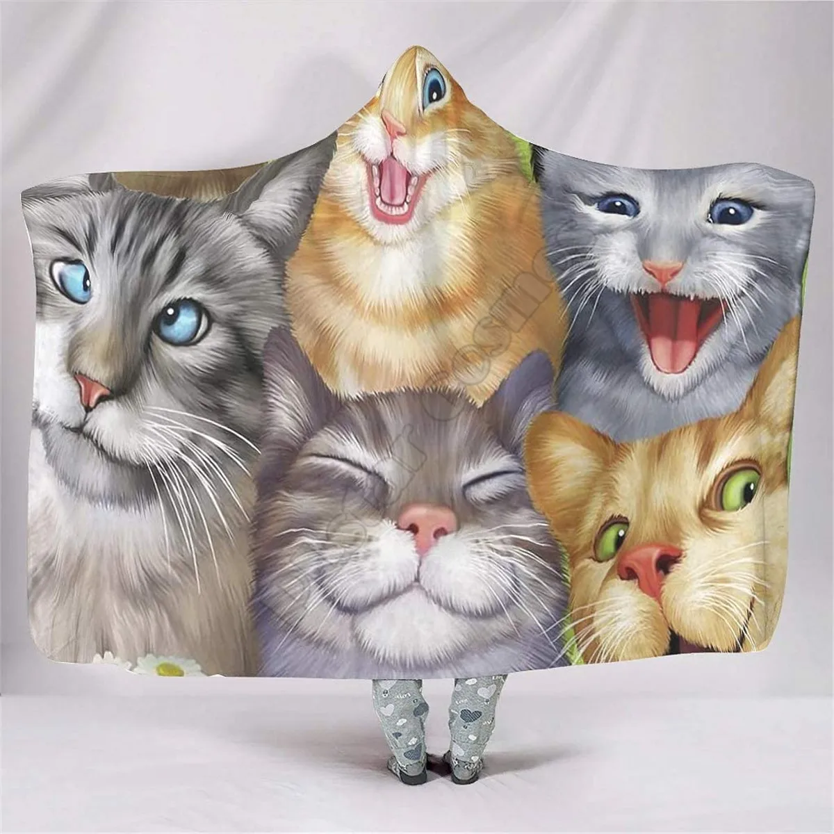 Pet Cat 3d printed Hooded Blanket Adult colorful child Sherpa Fleece Wearable Blanket Microfiber Bedding style-2
Pet Cat 3d printed Hooded Blanket Adult colorful child Sherpa Fleece Wearable Blanket Microfiber Bedding style-2