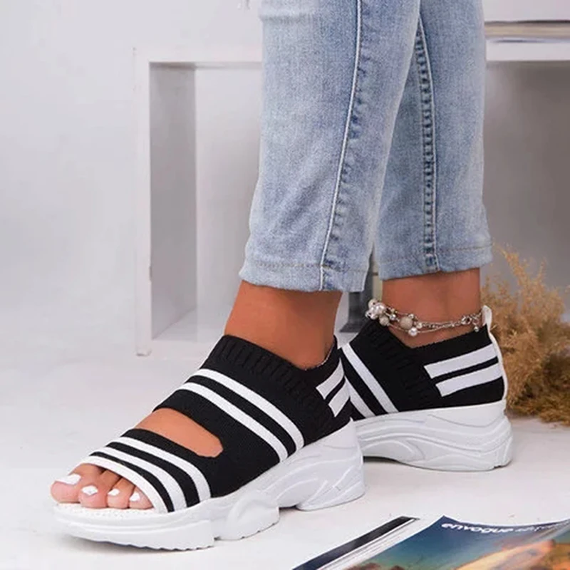 Women's Sandals Wedges Footwear Summer Platform Sandals Women Shoes Female Slip On Peep Toe Knitted Ladies Sneakers Casual 2021
Women's Sandals Wedges Footwear Summer Platform Sandals Women Shoes Female Slip On Peep Toe Knitted Ladies Sneakers Casual 2021