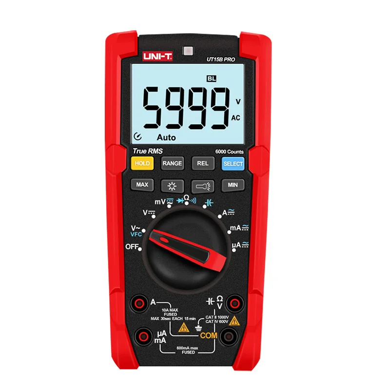 UT15B/ UT17B Pro Digital Multimeter Auto Range Tester Durable True RMS VFC Data Hold Capacitor Resistor Multi Meter
UT15B/ UT17B Pro Digital Multimeter Auto Range Tester Durable True RMS VFC Data Hold Capacitor Resistor Multi Meter
