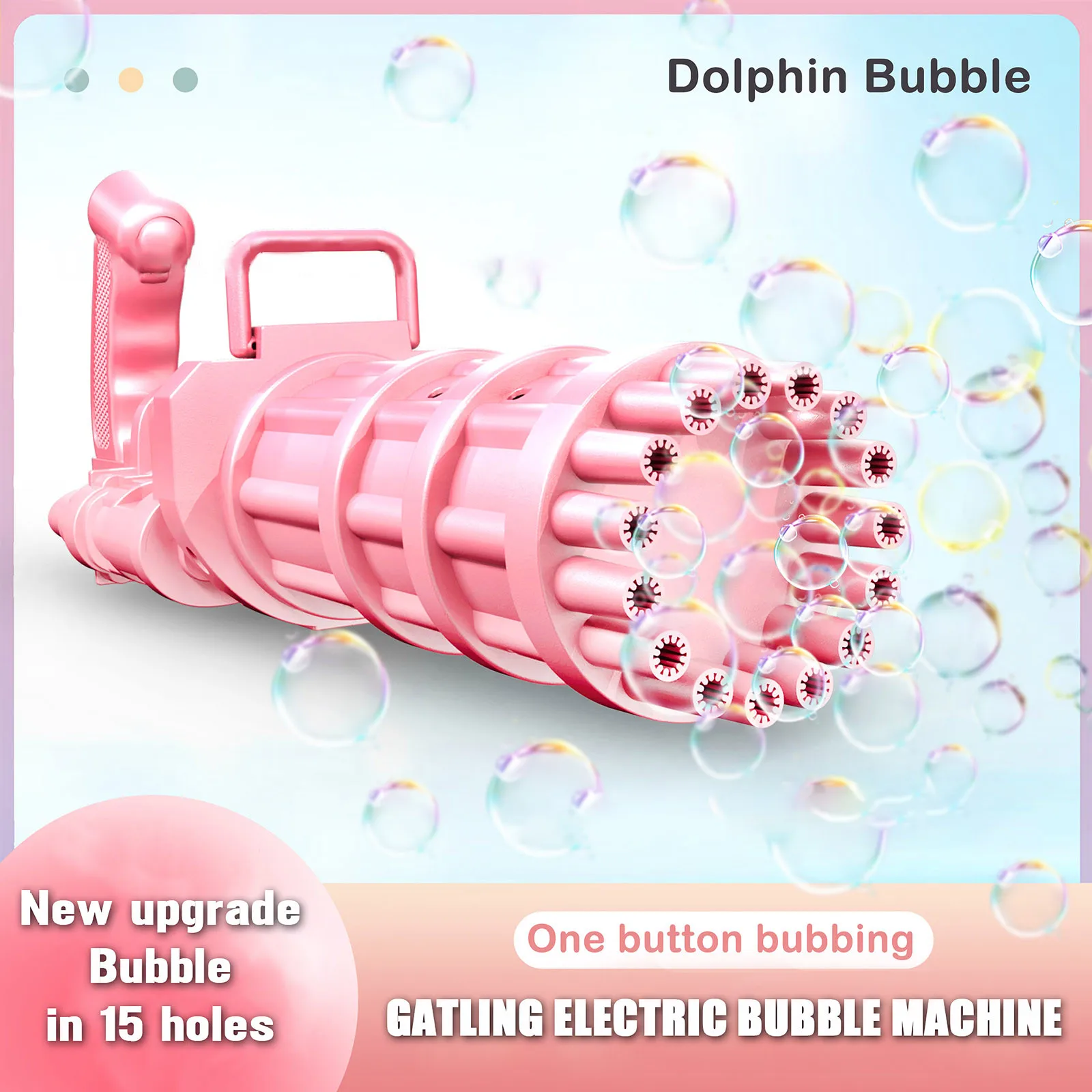 3 Colors Electric Bubble Machine Fifteen Hole Huge Amount Automatic Bubble Machine Summer Gatling Bubble Gun Toys For Kids Adult
3 Colors Electric Bubble Machine Fifteen Hole Huge Amount Automatic Bubble Machine Summer Gatling Bubble Gun Toys For Kids Adult