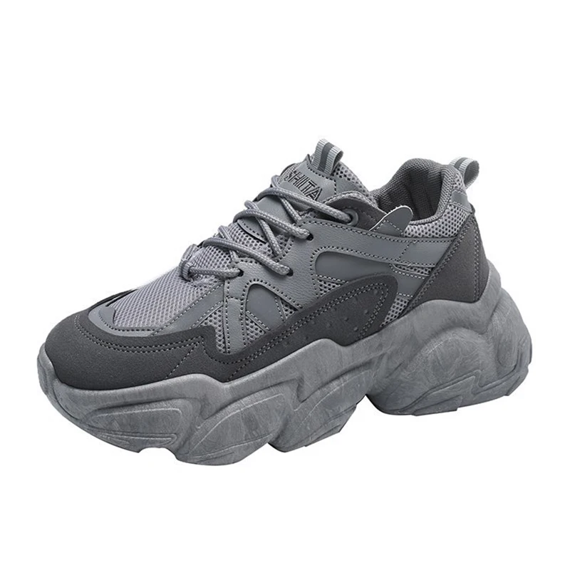 Black Gray Women Sneakers 2021 Spring Autumn Casual Trainers Platform Sneakers Basket Femme Vulcanized Dad Chunky Shoes Women 
Black Gray Women Sneakers 2021 Spring Autumn Casual Trainers Platform Sneakers Basket Femme Vulcanized Dad Chunky Shoes Women