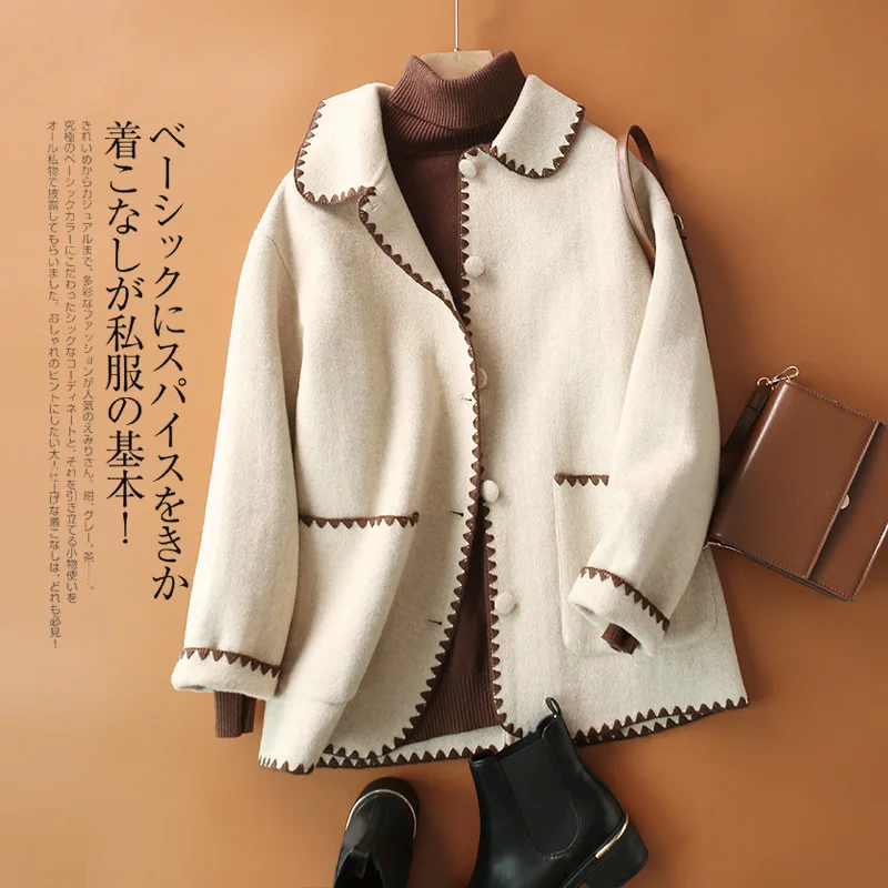 Handmade Double-sided Women 2021 New Woolen Autumn And Winter Japanese Coat Women's Clothing
Handmade Double-sided Women 2021 New Woolen Autumn And Winter Japanese Coat Women's Clothing