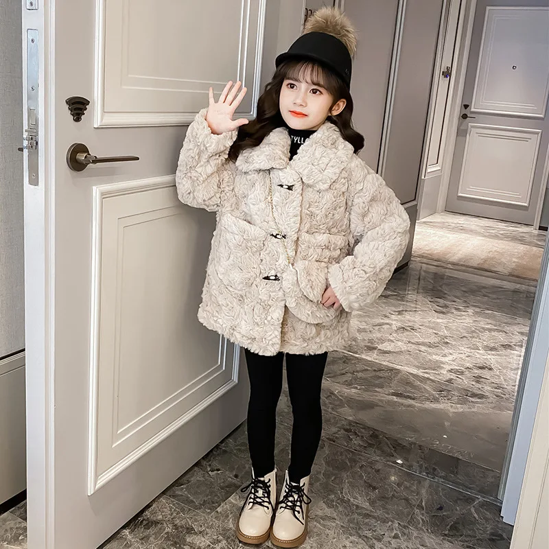 Lamb Wool Thicken Warm Top Fall Winter Warm Jacket Girls Kids Coat Collar Solid Outerwear Cotton Teen Fleece Children Clothing
Lamb Wool Thicken Warm Top Fall Winter Warm Jacket Girls Kids Coat Collar Solid Outerwear Cotton Teen Fleece Children Clothing