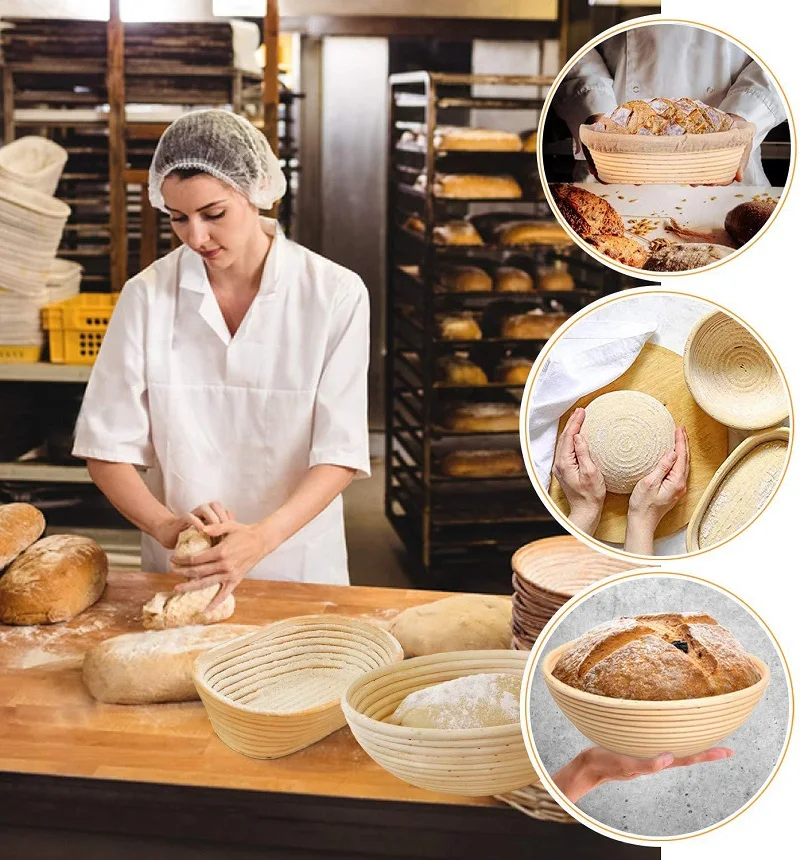 Hot Bread Fermentation Rattan Basket Proofing Country Bread Baguette Dough Baskets Storage Container Wicker Basket Supplies
Hot Bread Fermentation Rattan Basket Proofing Country Bread Baguette Dough Baskets Storage Container Wicker Basket Supplies