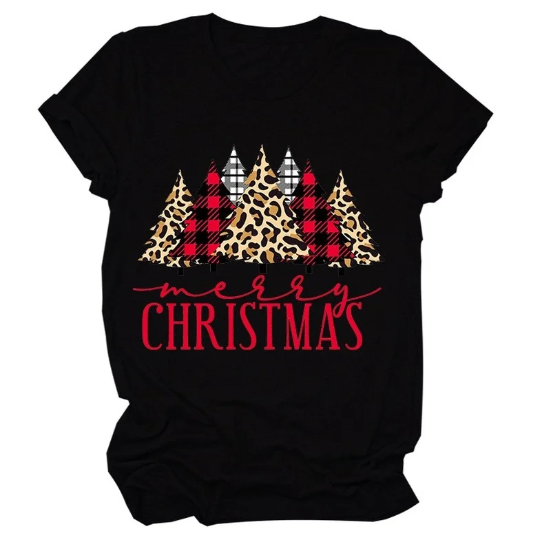 Christmas Leopard Tree Print T Shirt Women Short Sleeve O Neck Loose Tshirt Summer Women Causal Tee Shirt Tops Camisetas Mujer
Christmas Leopard Tree Print T Shirt Women Short Sleeve O Neck Loose Tshirt Summer Women Causal Tee Shirt Tops Camisetas Mujer