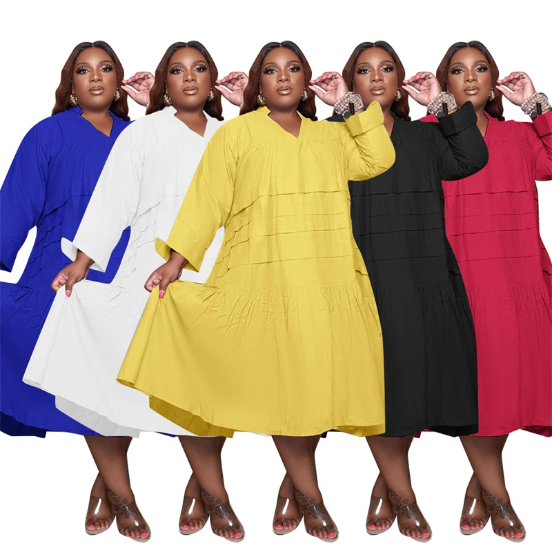 2022 Plus Size Dresses Elegant Women Fall Clothes V Neck Cascading Ruffle Office Ladies Long Sleeve Dress Wholesale Dropshipping
2022 Plus Size Dresses Elegant Women Fall Clothes V Neck Cascading Ruffle Office Ladies Long Sleeve Dress Wholesale Dropshipping