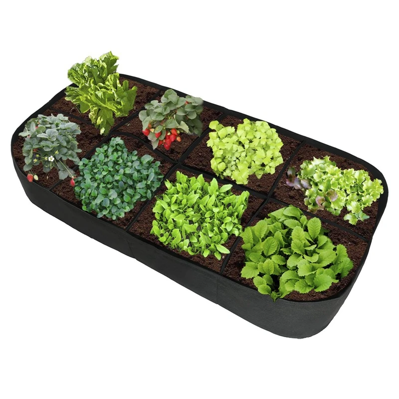 Fabric Garden Plant Bed, 8-Hole Rectangular Planting Container Planting Bag Planter Potted Plant, Flower, Vegetable Planting Bag
Fabric Garden Plant Bed, 8-Hole Rectangular Planting Container Planting Bag Planter Potted Plant, Flower, Vegetable Planting Bag