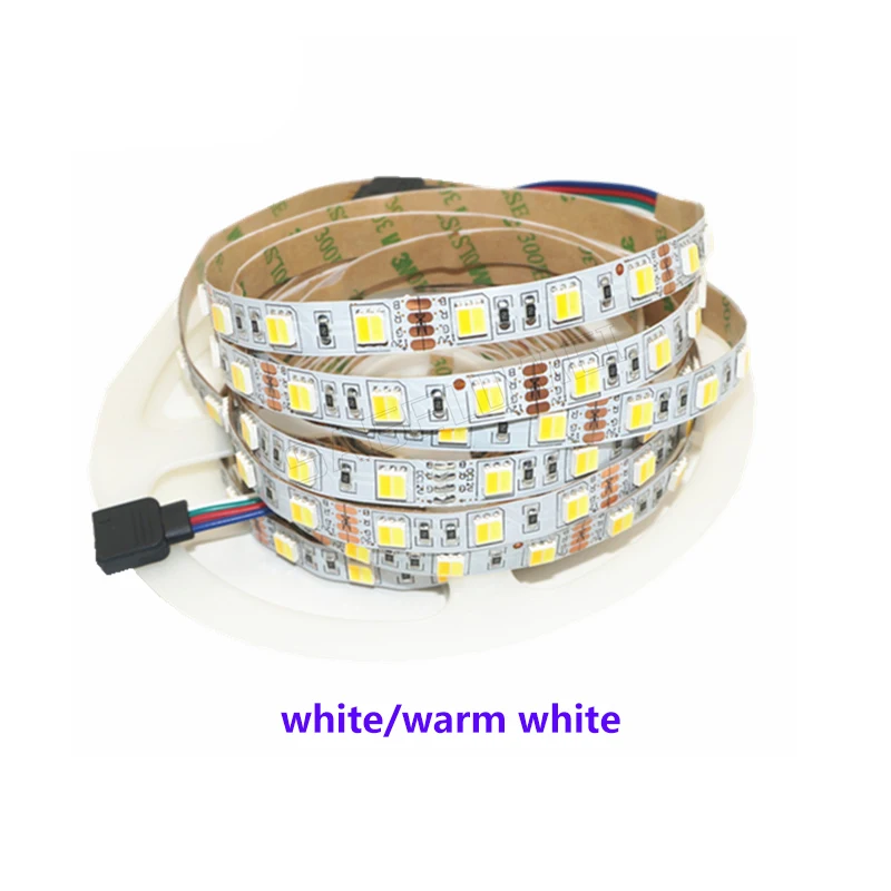 DC12V 5050 Double Color LED Strip White / Warm White Dual White 2 color in 1 Chip Temperature Adjustable CCT led tape 5m/roll
DC12V 5050 Double Color LED Strip White / Warm White Dual White 2 color in 1 Chip Temperature Adjustable CCT led tape 5m/roll
