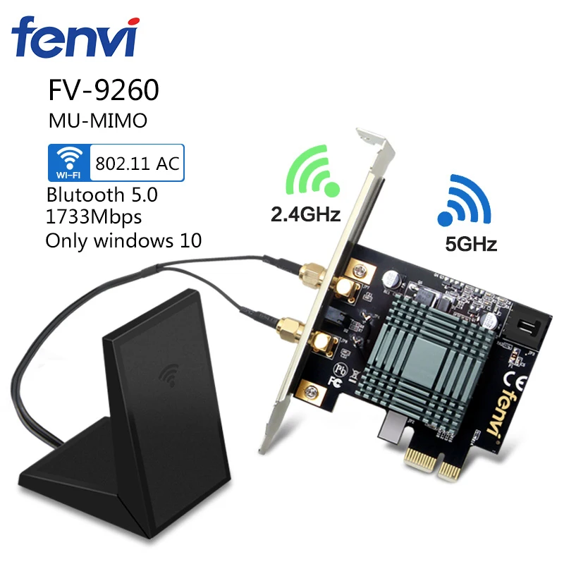Двухдиапазонный 2030 Мбит/с настольный компьютер PCI-E беспроводной адаптер 9260NGW WiFi +