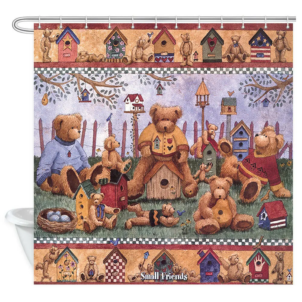 Kids Shower Curtain Retro Cartoon Teddy Bear Bathroom Accessories Decor Sets
Kids Shower Curtain Retro Cartoon Teddy Bear Bathroom Accessories Decor Sets