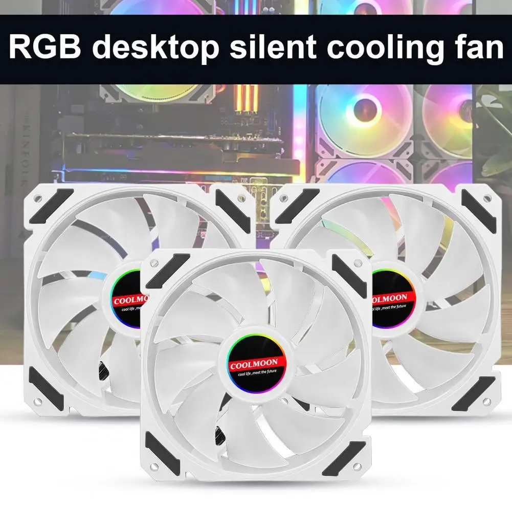 3Pcs COOLMOON CM-JOY Case Fan RGB Lighting Large Air Volume 12cm Silent 6PIN Computer Cooling Fan with Controller for Desktop 
3Pcs COOLMOON CM-JOY Case Fan RGB Lighting Large Air Volume 12cm Silent 6PIN Computer Cooling Fan with Controller for Desktop
