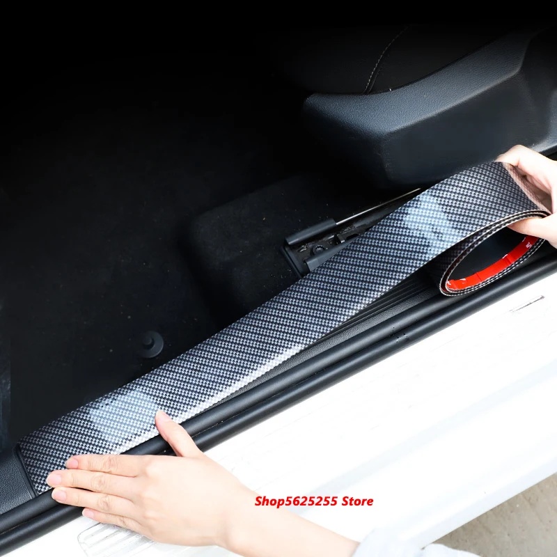 Car Styling Carbon Fiber Rubber Universal Door Sill Interior Protection Anti-stepping For All Car Auto Decoration
Car Styling Carbon Fiber Rubber Universal Door Sill Interior Protection Anti-stepping For All Car Auto Decoration
