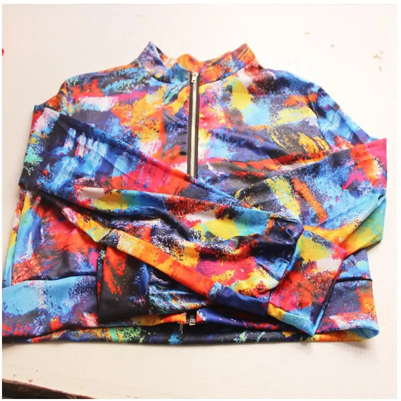 Winter Full Sleeve Colorful Print Cape Skinny Strapless Jumpsuit 2 Piece Set Sexy Fitness Clock Long Elastic Oversized
Winter Full Sleeve Colorful Print Cape Skinny Strapless Jumpsuit 2 Piece Set Sexy Fitness Clock Long Elastic Oversized