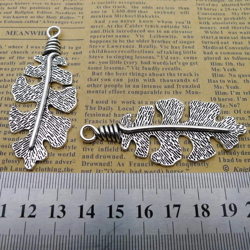 25pcs Leaf Charms 28mm x 66mm DIY Jewelry Making Pendant Antique Silver Color
25pcs Leaf Charms 28mm x 66mm DIY Jewelry Making Pendant Antique Silver Color