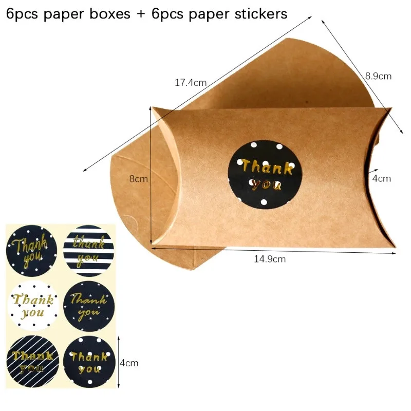 12pcs creative pillow paper boxes with bronze thank you tags DIY wedding party favor box candy cookie packaging supplies gift ba
12pcs creative pillow paper boxes with bronze thank you tags DIY wedding party favor box candy cookie packaging supplies gift ba