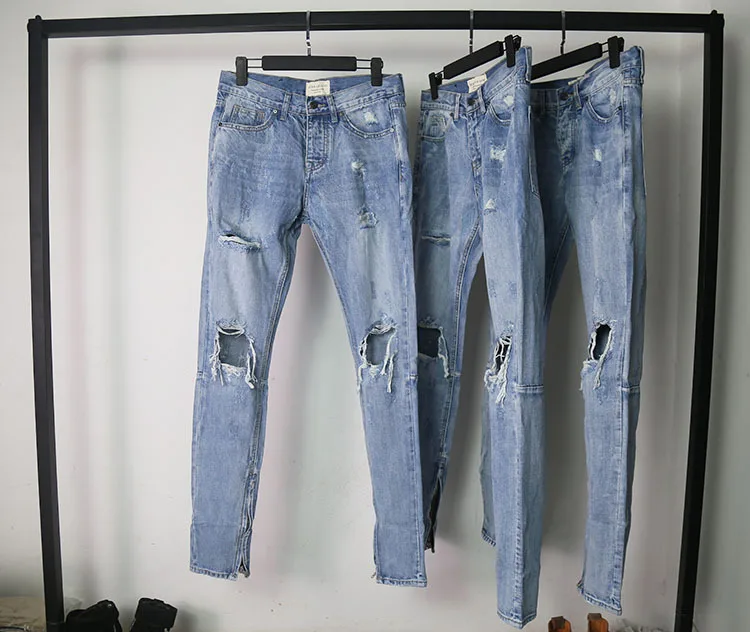

2020 Mans Jean Best Version Selvedge Zipper Destroyed Skinny Slim Ft Justin Bieber Vintage Ripped Blue Denim Jeans Pants Men