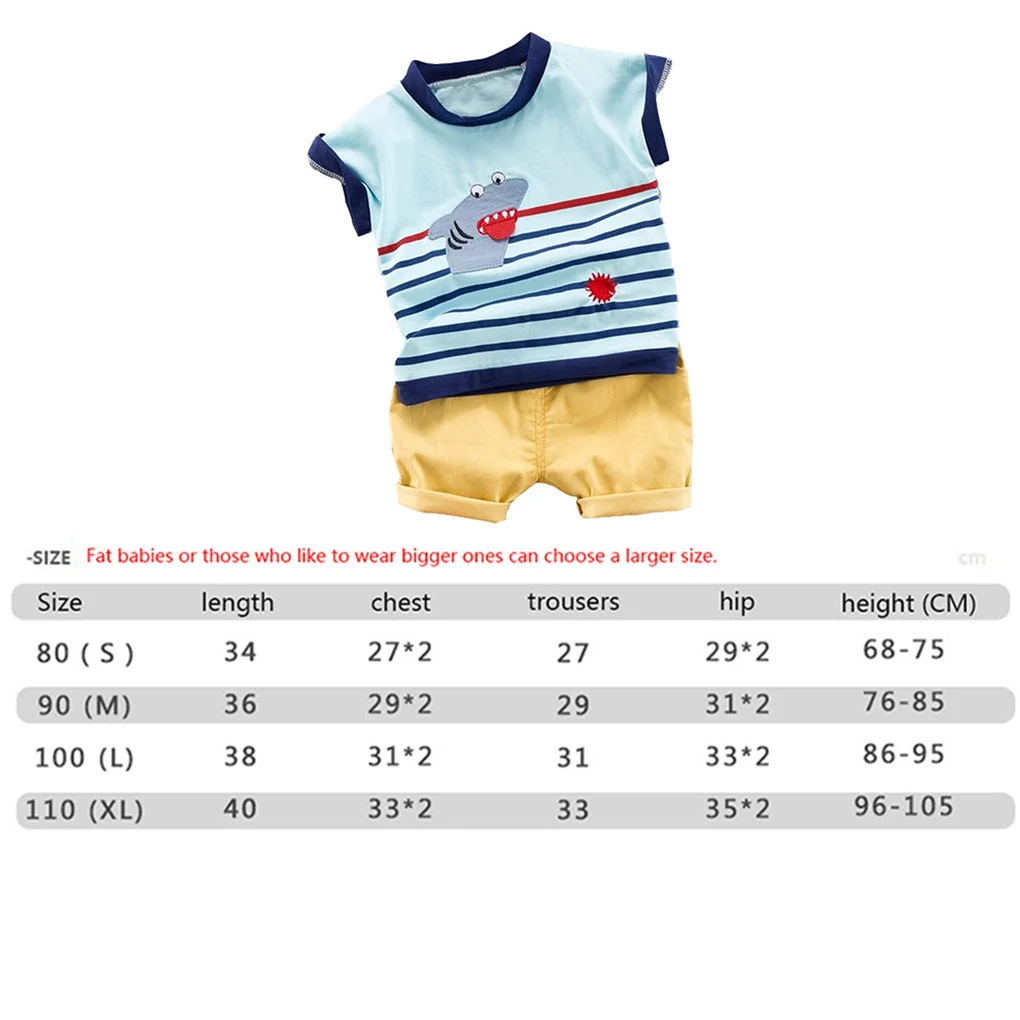 2pcs Baby Boy T Shirt Shorts Toddler Short Sleeve Summer Clothing Striped Cartoon Children Suit Set
2pcs Baby Boy T Shirt Shorts Toddler Short Sleeve Summer Clothing Striped Cartoon Children Suit Set