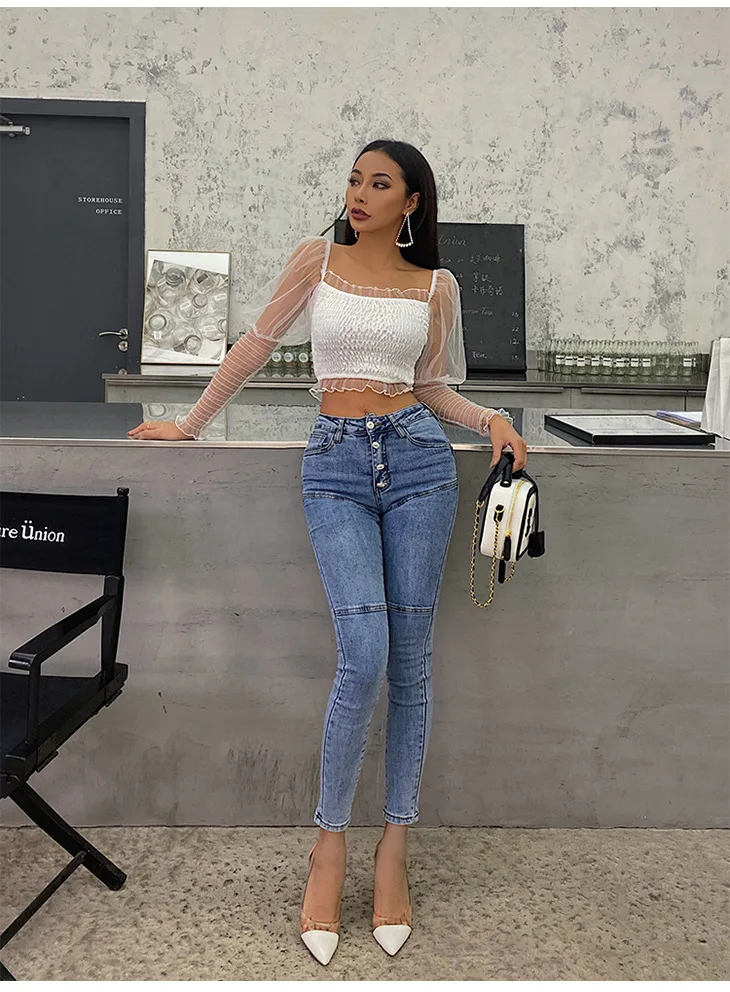 Mandylandy Autumn Fashion High Waist Jeans Women's Casual Single Breasted Solid Color Pocket Slim Denim Pencil Pants
Mandylandy Autumn Fashion High Waist Jeans Women's Casual Single Breasted Solid Color Pocket Slim Denim Pencil Pants