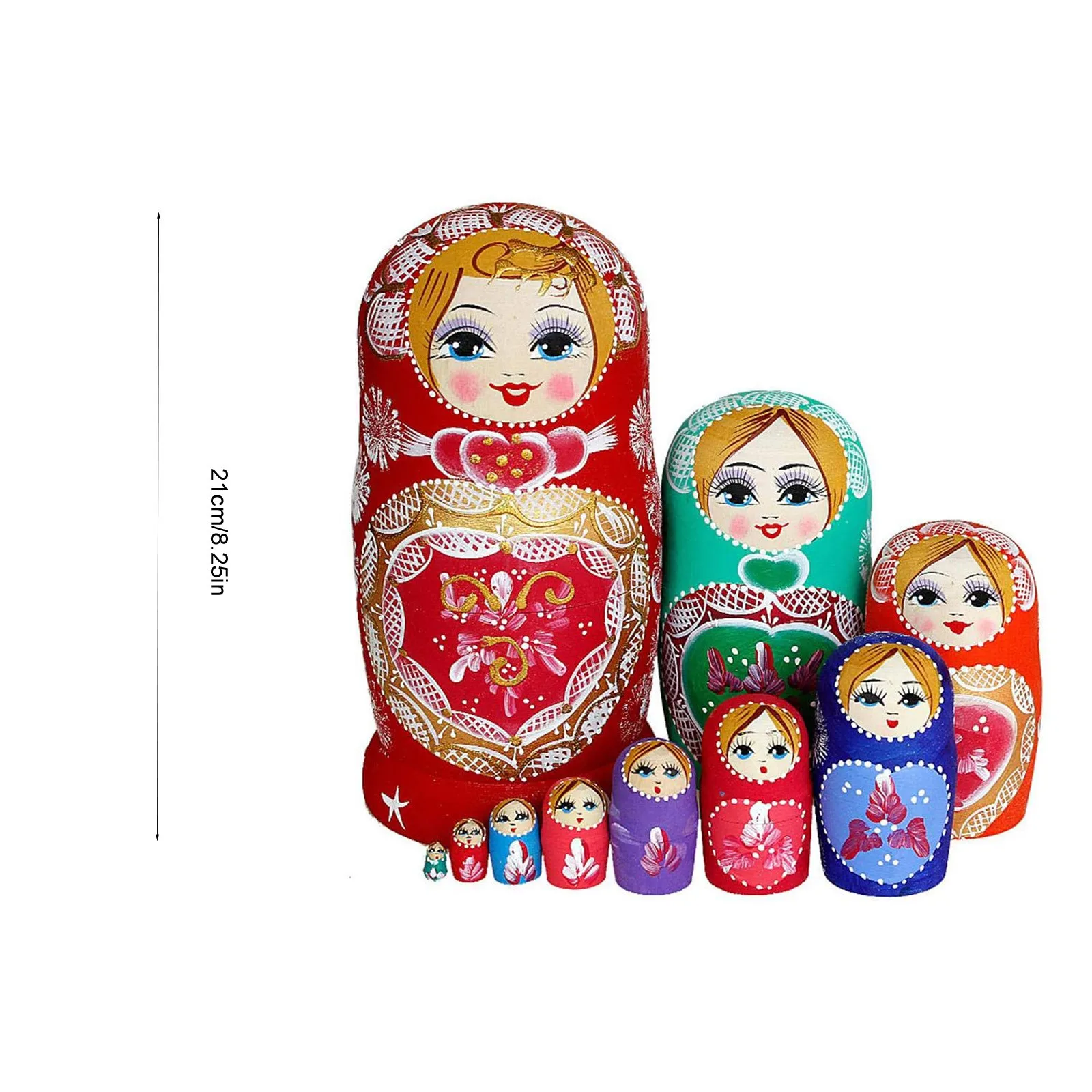 New Russian Nesting Dolls Toys Wooden Matryoshka Baby Basswood Handmade Painted Beech Matryoshka Doll Home Decor Diy Gift Toy
New Russian Nesting Dolls Toys Wooden Matryoshka Baby Basswood Handmade Painted Beech Matryoshka Doll Home Decor Diy Gift Toy