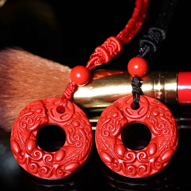 Китайская натуральная красная Бриллиантовая подвеска ожерелье pixiu ручная работа