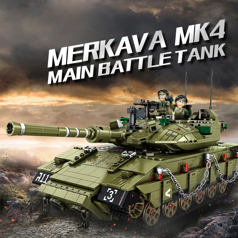 Military War Merkava Main Battle Tank Model Bricks Building Blocks Toys for Children Kids Boys Gifts 1730Pcs
Military War Merkava Main Battle Tank Model Bricks Building Blocks Toys for Children Kids Boys Gifts 1730Pcs