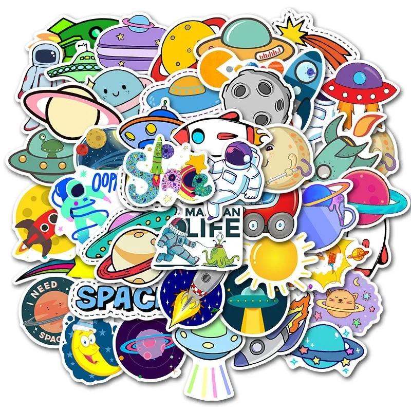 10/50pcs Outer Space Sticker for Universe Astronaut Spaceman Rocket Ship Planet Sticker To Luggage Laptop Fridge Bicycle Sticker
10/50pcs Outer Space Sticker for Universe Astronaut Spaceman Rocket Ship Planet Sticker To Luggage Laptop Fridge Bicycle Sticker
